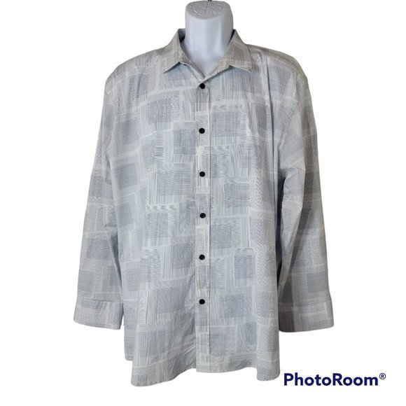 Duchamp London Men's Button Down Shirt with Miter Cuffs Size XL EUC - Picture 1 of 9
